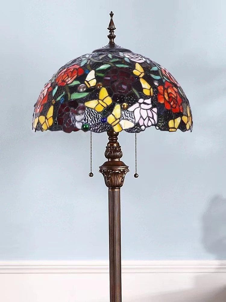 ビンテージ風 ステンドグラス フロアスタンド 高さ160cm