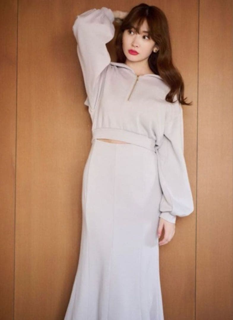 ワンピース Herlipto Half Zip Sweat Dress nude petal