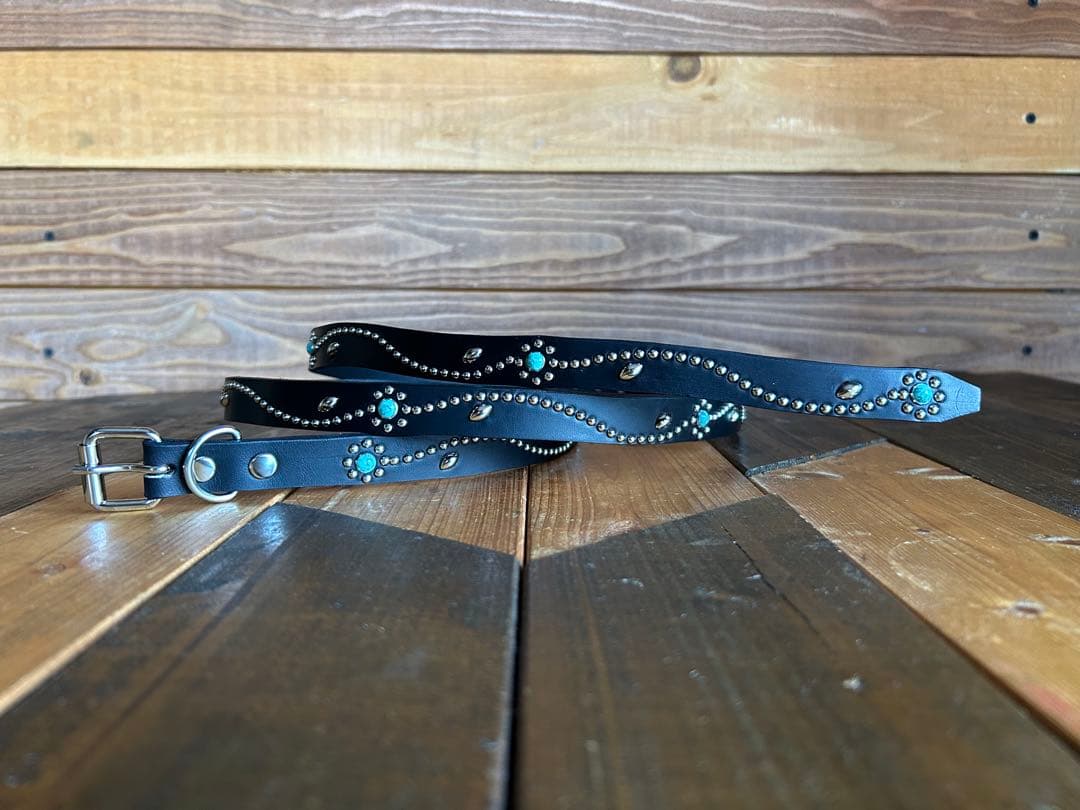 フルスタッズナローベルト18mm幅　グリーンターコイズフラワー htcナロー好き