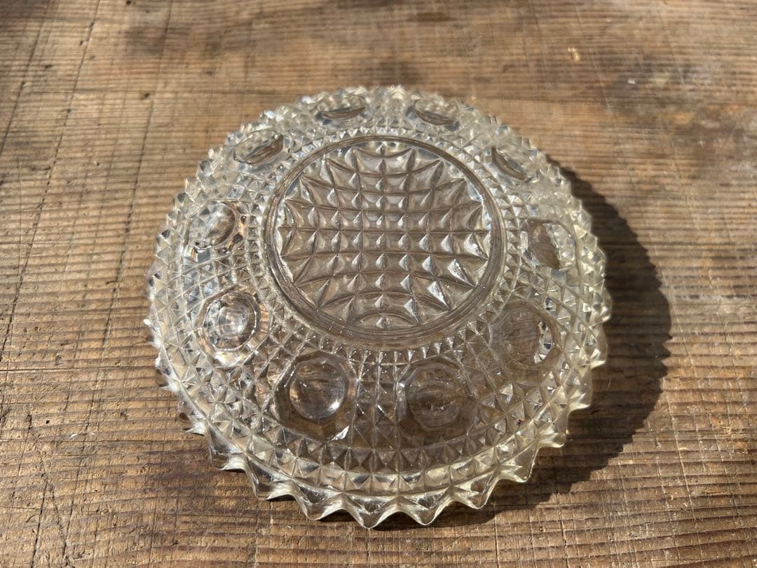 【O-1114】ガラス食器 プレスガラス 昭和レトロ 大正