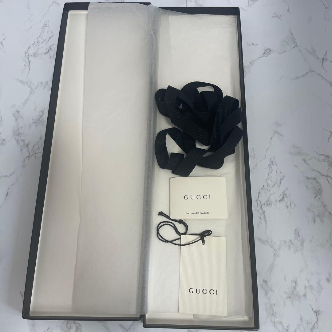 【美品】グッチ ネクタイ GG柄 蜂 ゴールド ブラウン 光沢 箱付き タグ付き