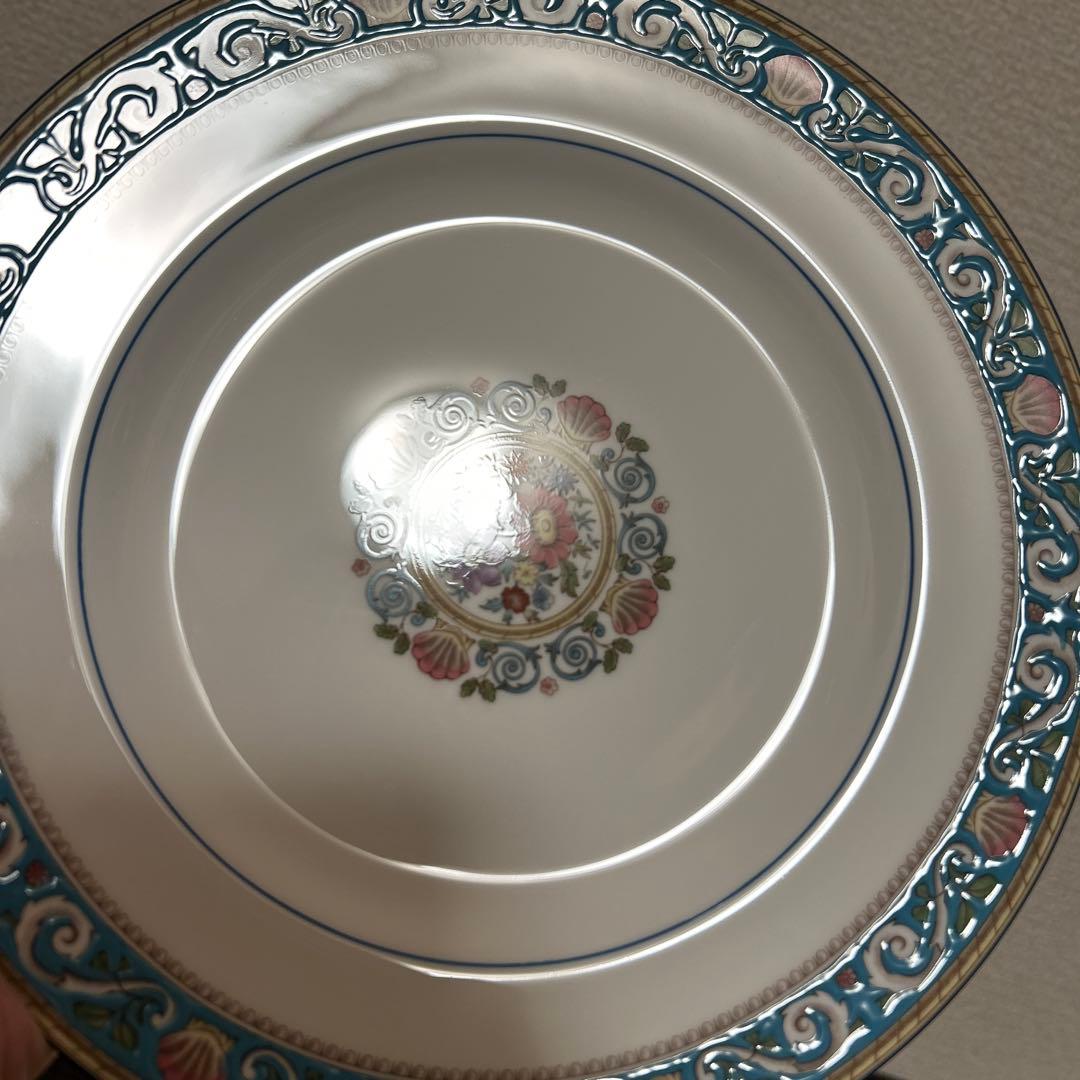 ウェッジウッド　ラニーミード　ターコイズ　デザートプレート　20.5cm