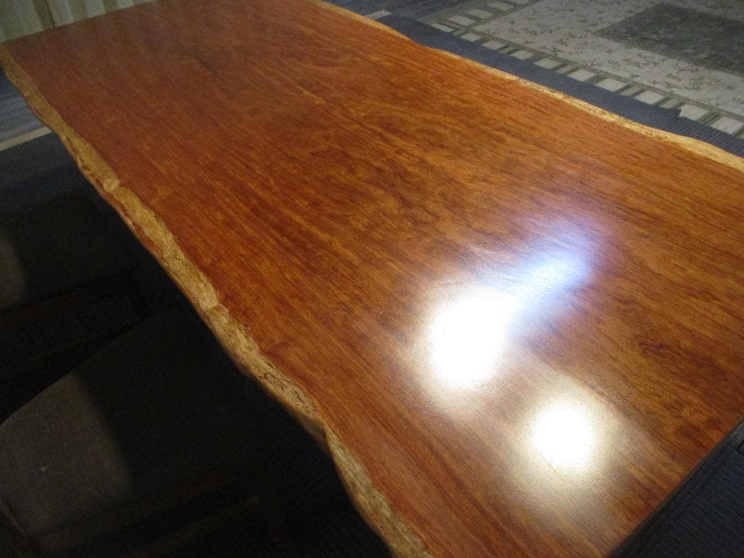 ＃1622■　ブビンガ　テーブル　ダイニング　ローテーブル　座卓　一枚板