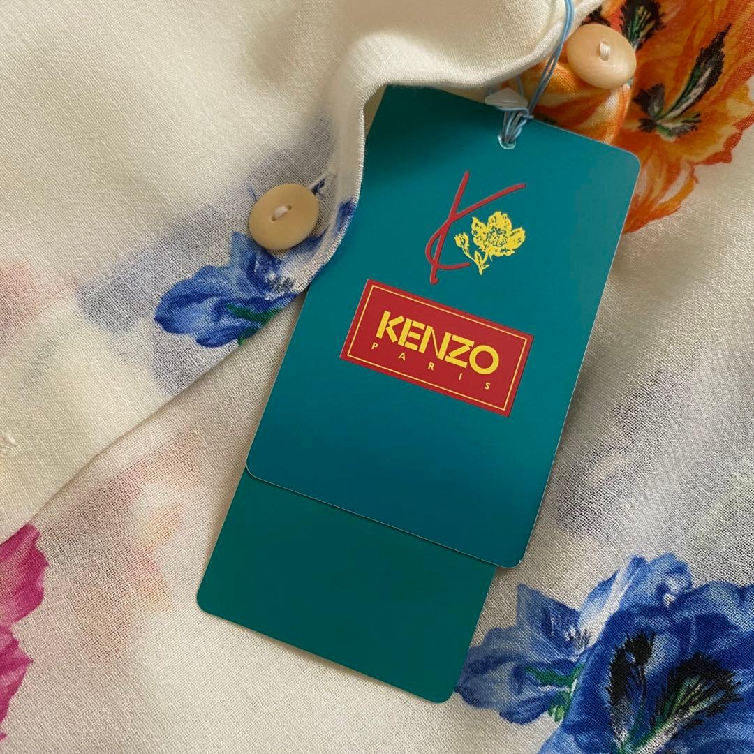 未使用品 KENZO 花柄 フランス製 シャツ ブラウス エルカ OLD