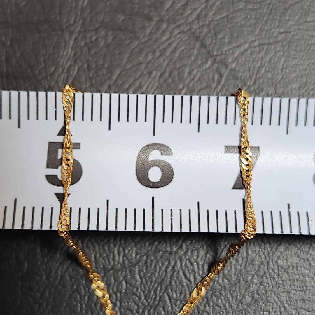 【アイリ】18金 ブレスレット 編込み チェーン 17cm