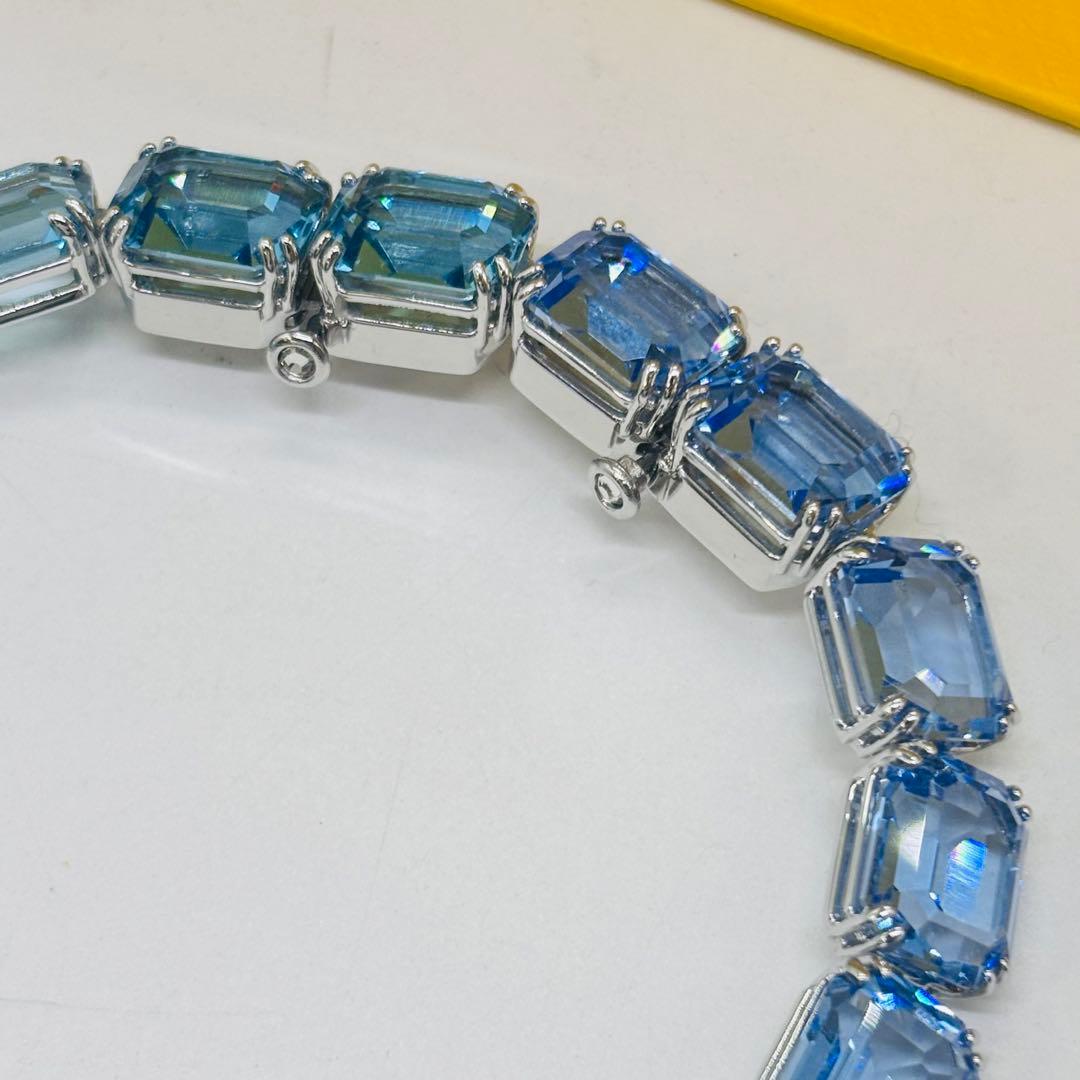 ぴ*様 スワロフスキー ミレニア ブレスレット オクタゴンカット ブルー グラデ