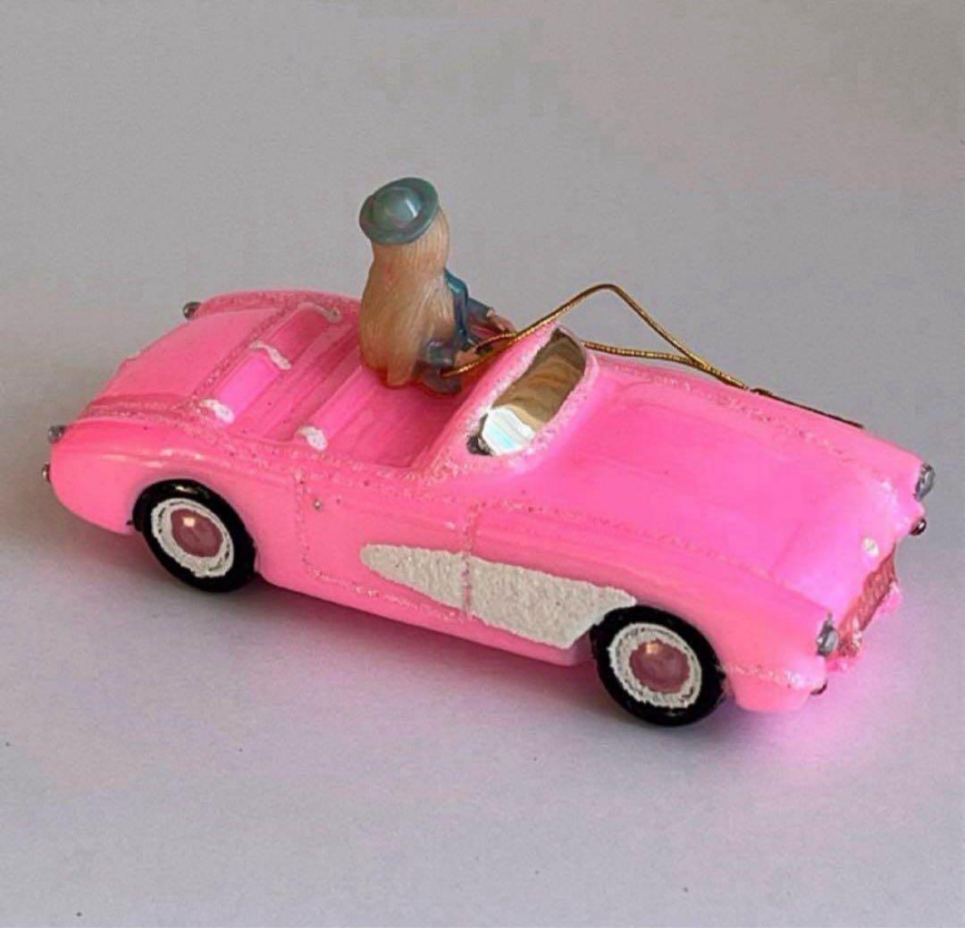 アスティエ クリスマスオーナメント バービー Barbie ピンクの車