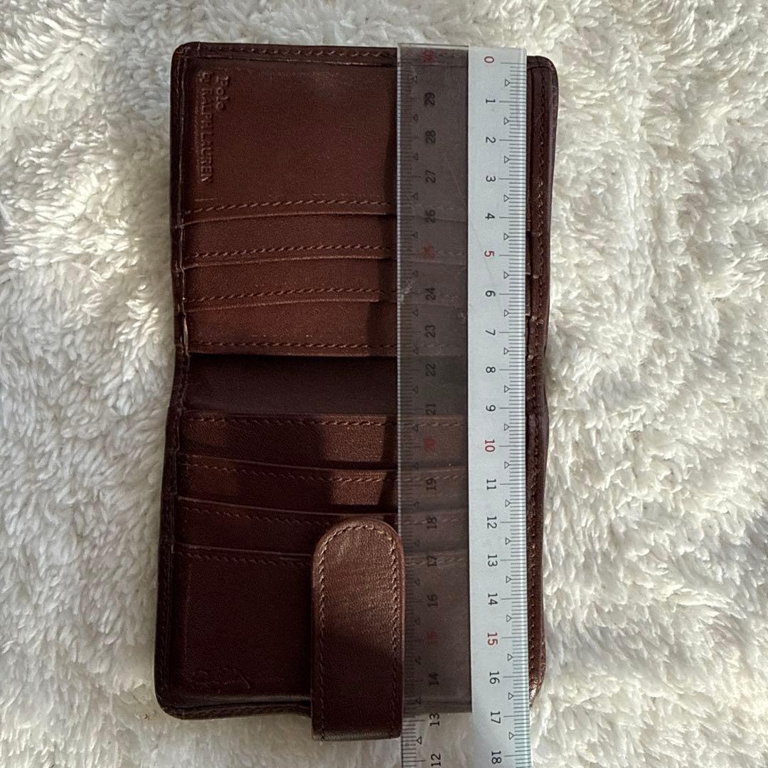 PoloRalphLauren二つ折り財布 ダークグリーンとブラウン