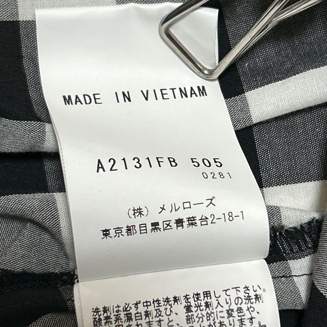 ピンクハウス　ギンガムチェック　ブラウス　ピコフリル　リボン　試着のみ【Ｐ34】