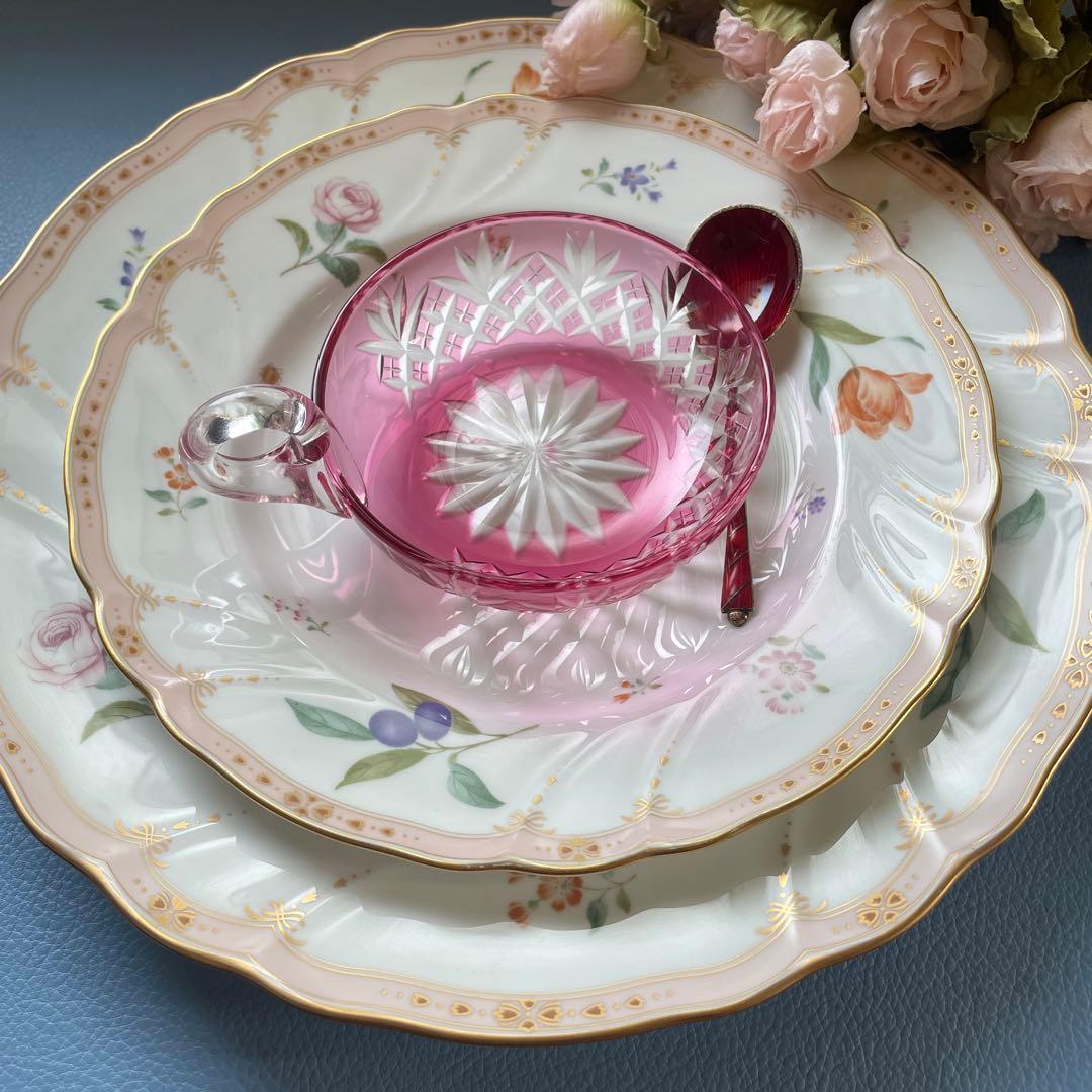 ノリタケ ダイヤモンドコレクション　メゾンフルール二人用食器セット　スープカップ