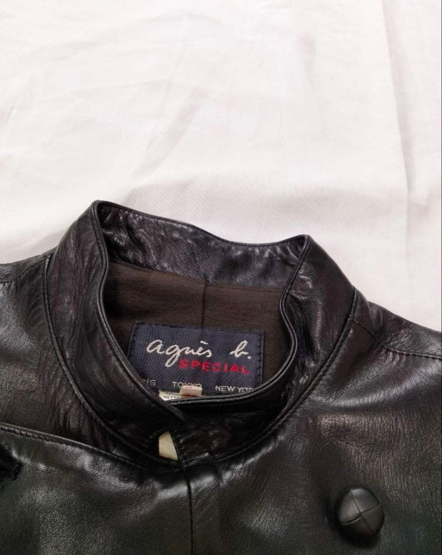 はーるおり　アニエスベー　レザージャケット　ナポレオンジャケット