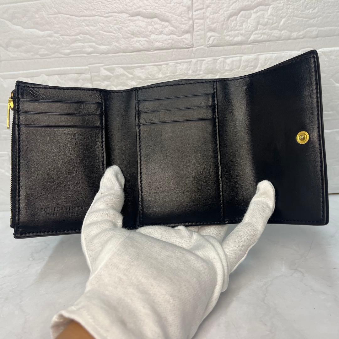BOTTEGA VENETA 財布 ボッテガヴェネタ カセット三つ折り IC搭載