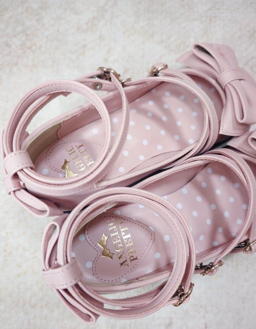 Angelic Pretty Tea Party シューズ ピンク S アンプリ