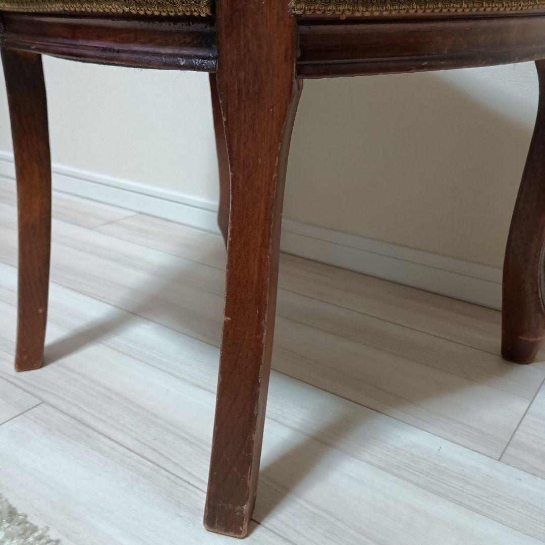 う*こ様 アンティーク テディベア柄 木製椅子