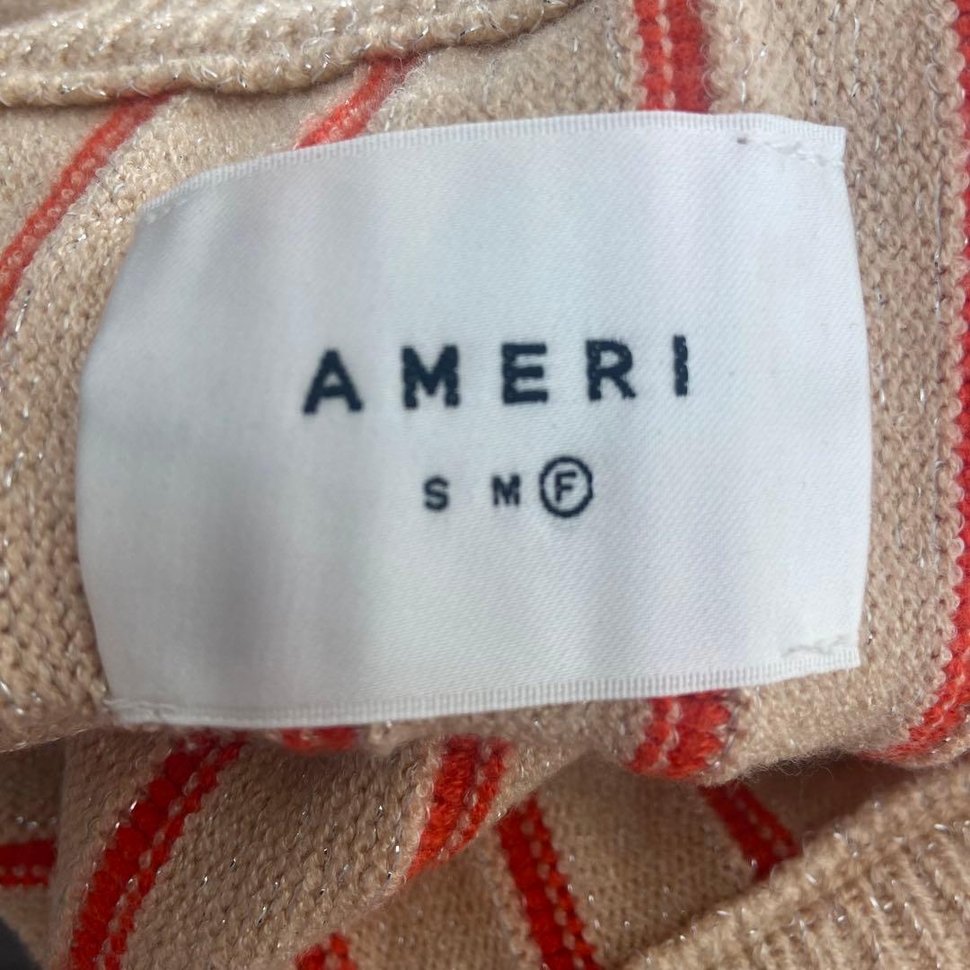 美品★Ameri★SWELL STRIPE KNIT★人気★ニット★完売色★レア
