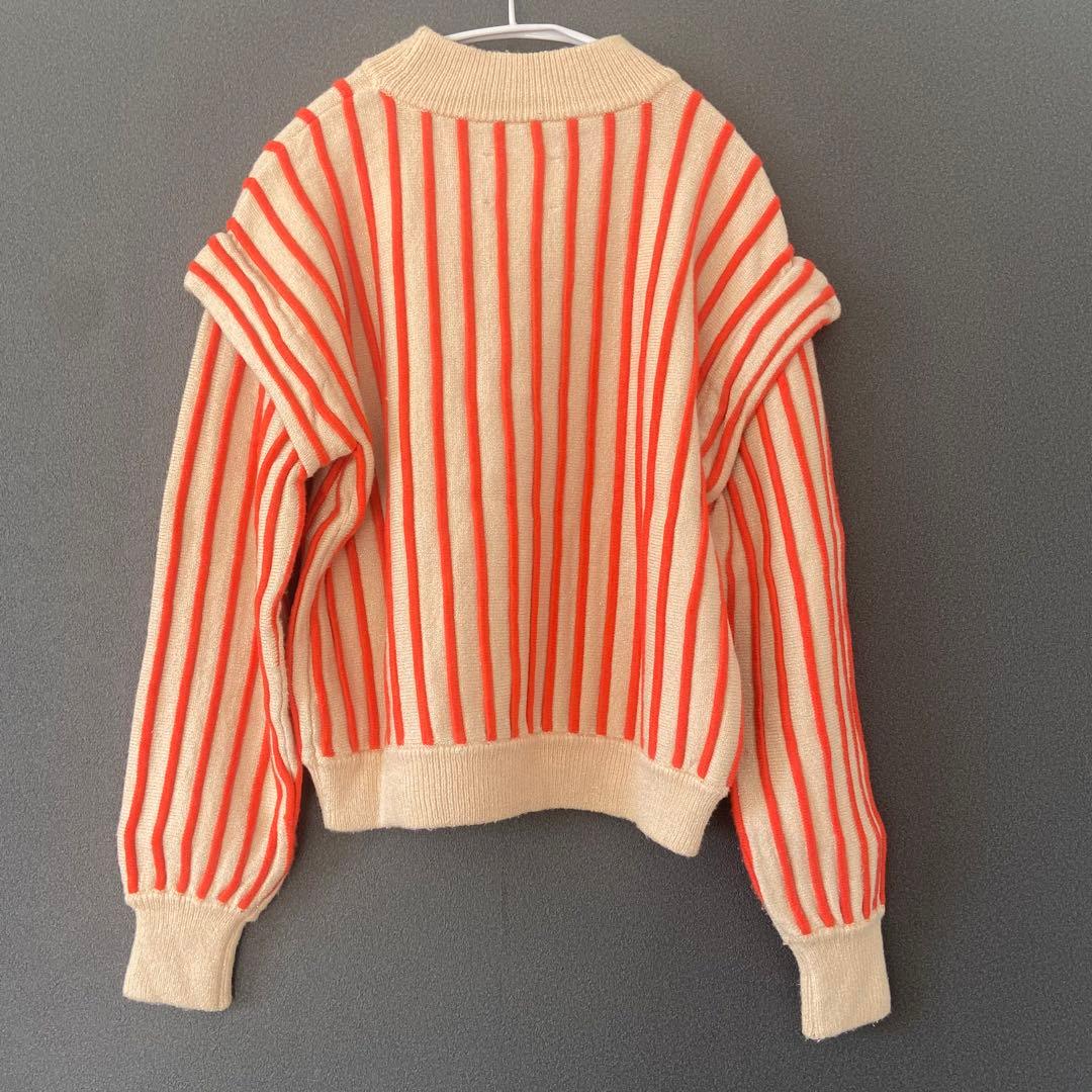 美品★Ameri★SWELL STRIPE KNIT★人気★ニット★完売色★レア