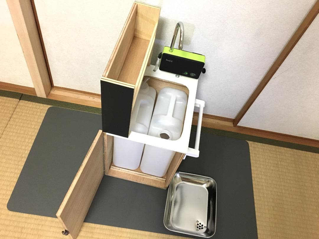 車中泊用ミニシンク、ギャレー4L（ウォーターポンプは付属しません）ブラック