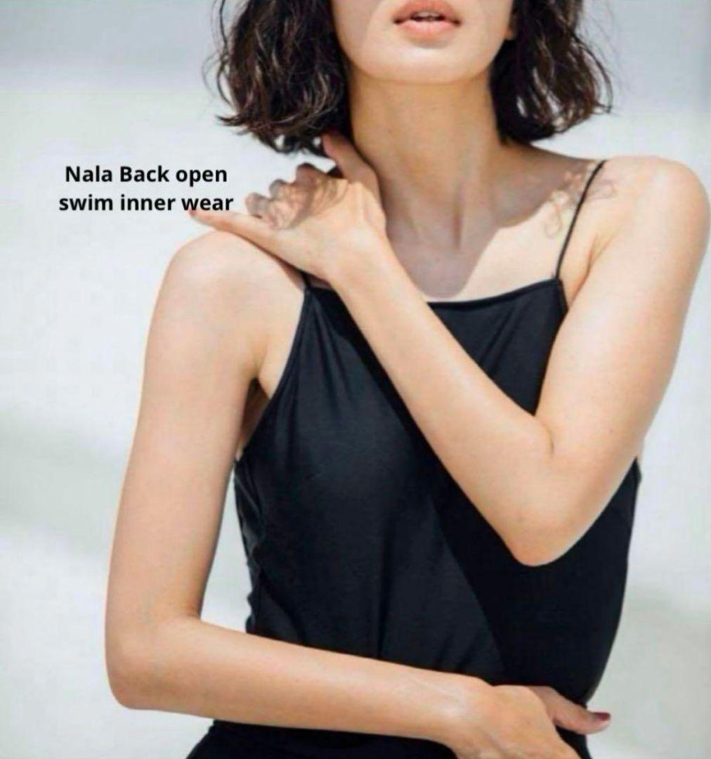 完売商品☆Nala バックオープン ワンピース水着 ブラック