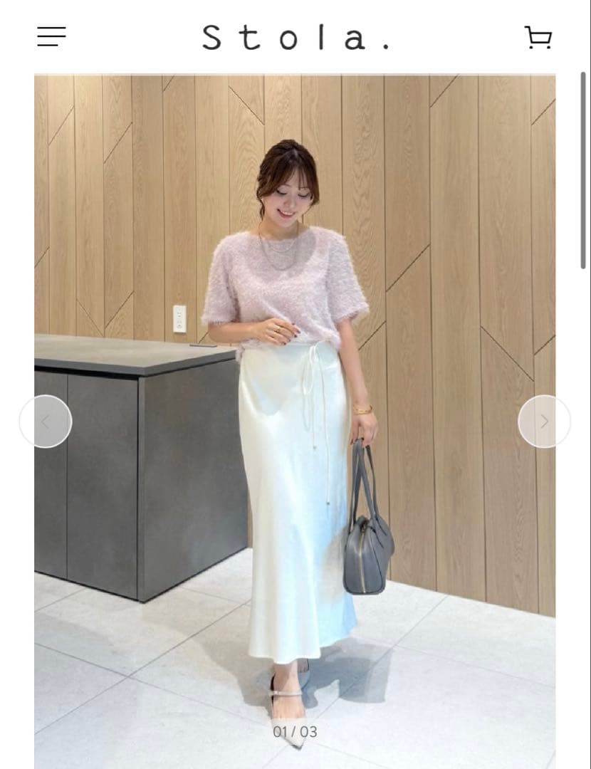 Stola. カットジャカードブラウス