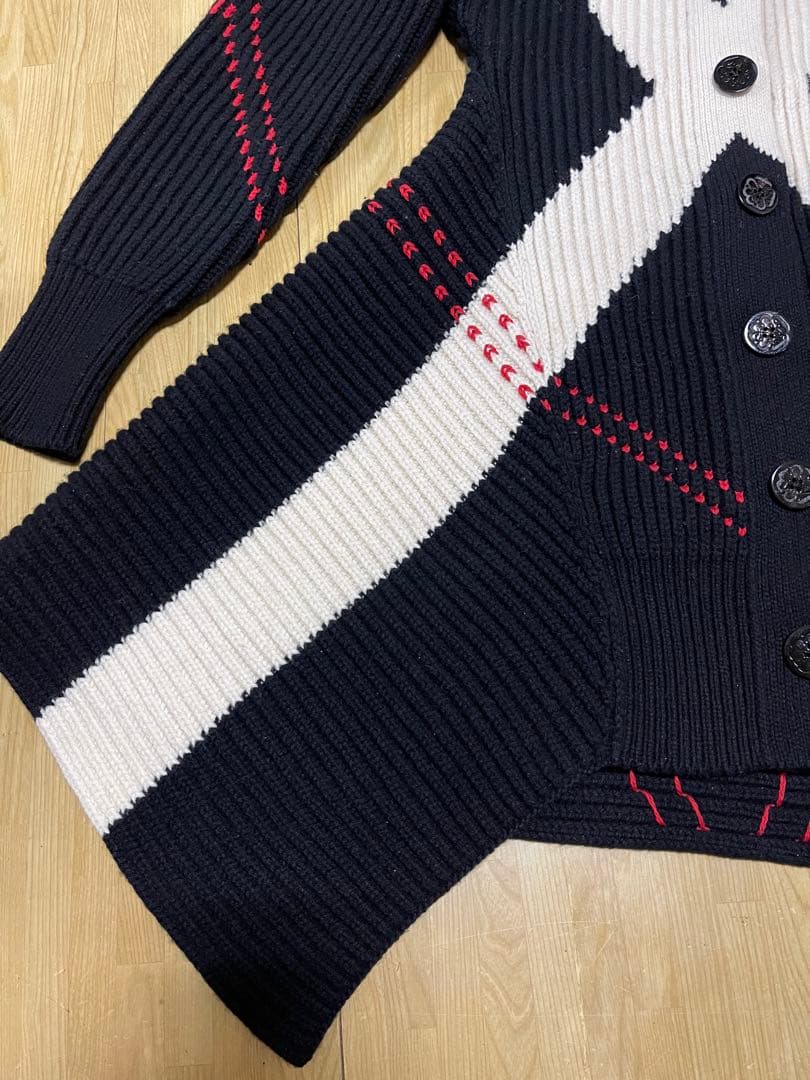 ALEXANDER MCQUEEN リブ編みカーディガン　ニットワンピース