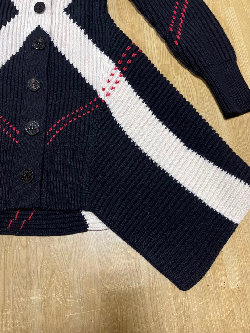ALEXANDER MCQUEEN リブ編みカーディガン　ニットワンピース