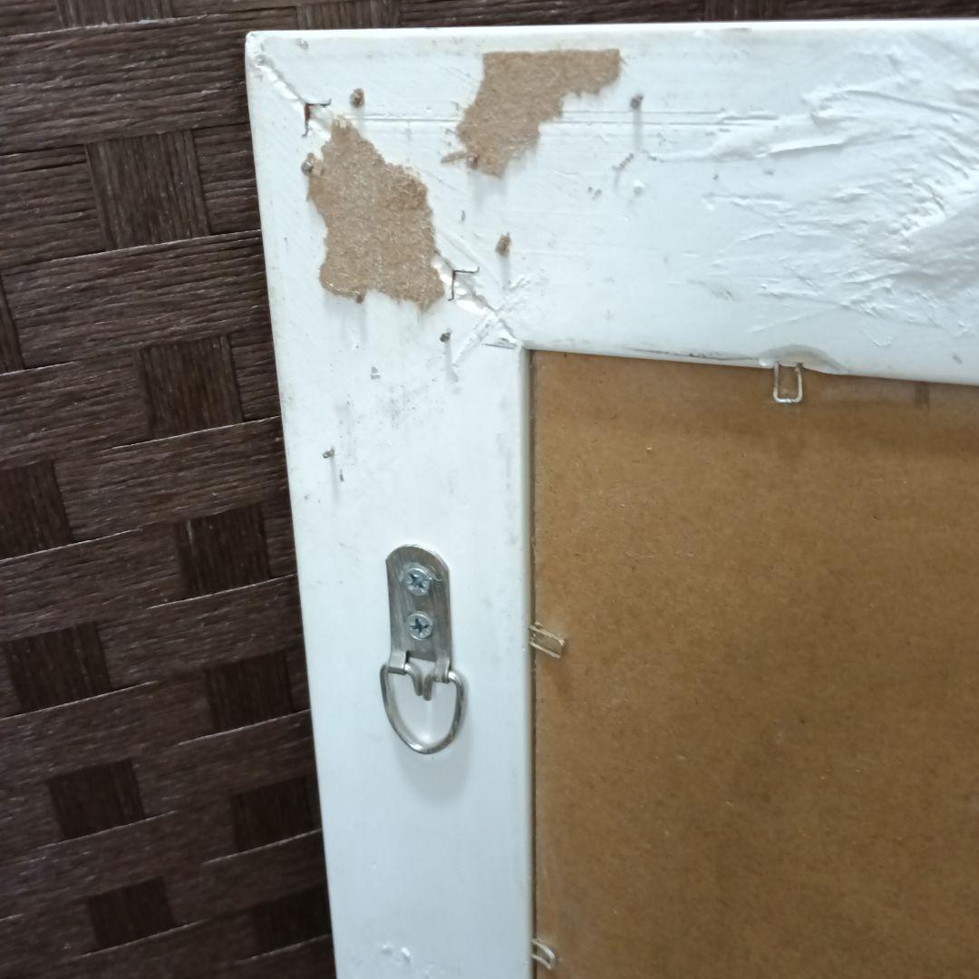 アンティーク ウォールミラー 壁掛け 鏡 シャビー 高級感 姿見 52×72