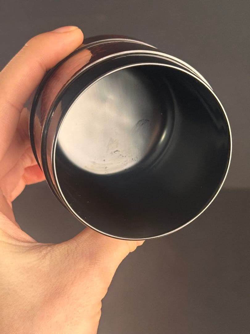 新井司峰 作 秋草蒔絵 松溜塗 大棗 共箱 共布 茶道具