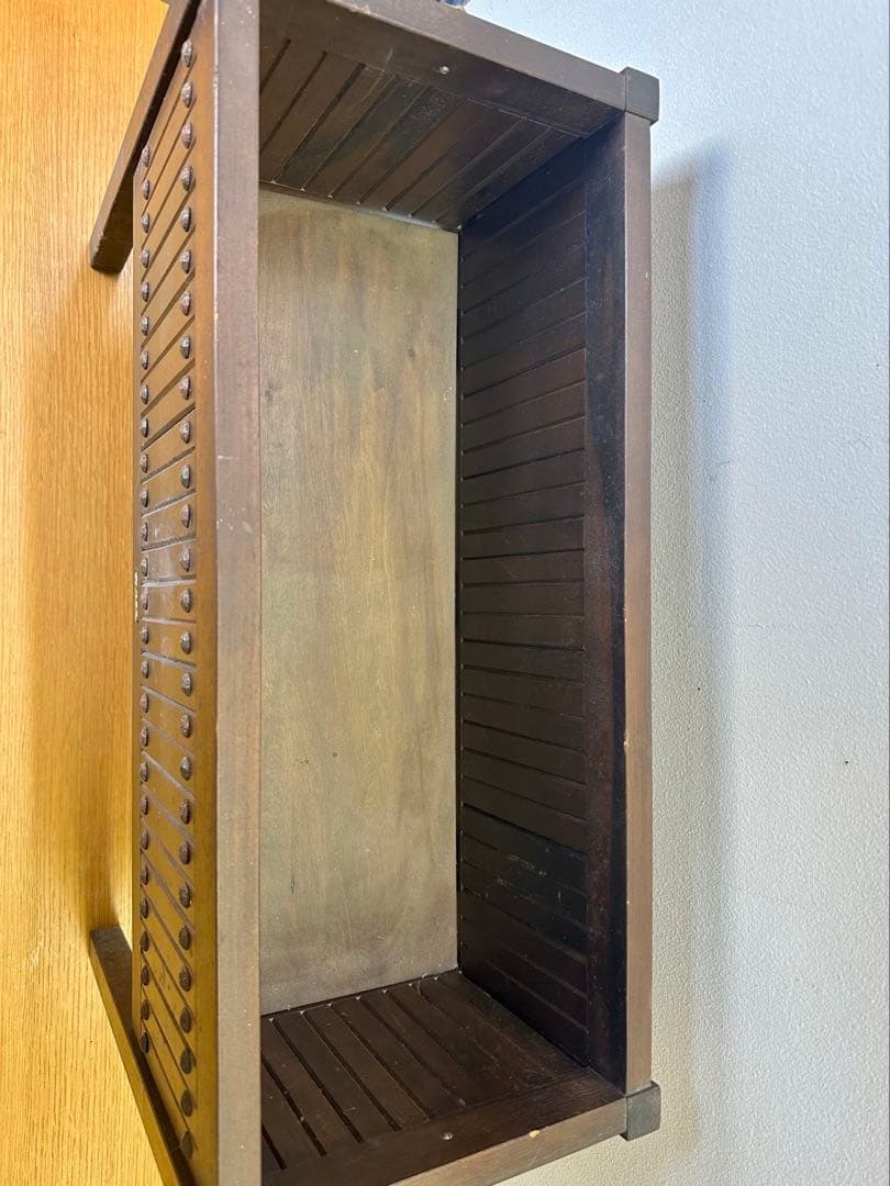 オールドカリモク 本棚 プランター 収納棚 鋲打ち ヴィンテージ アンティーク