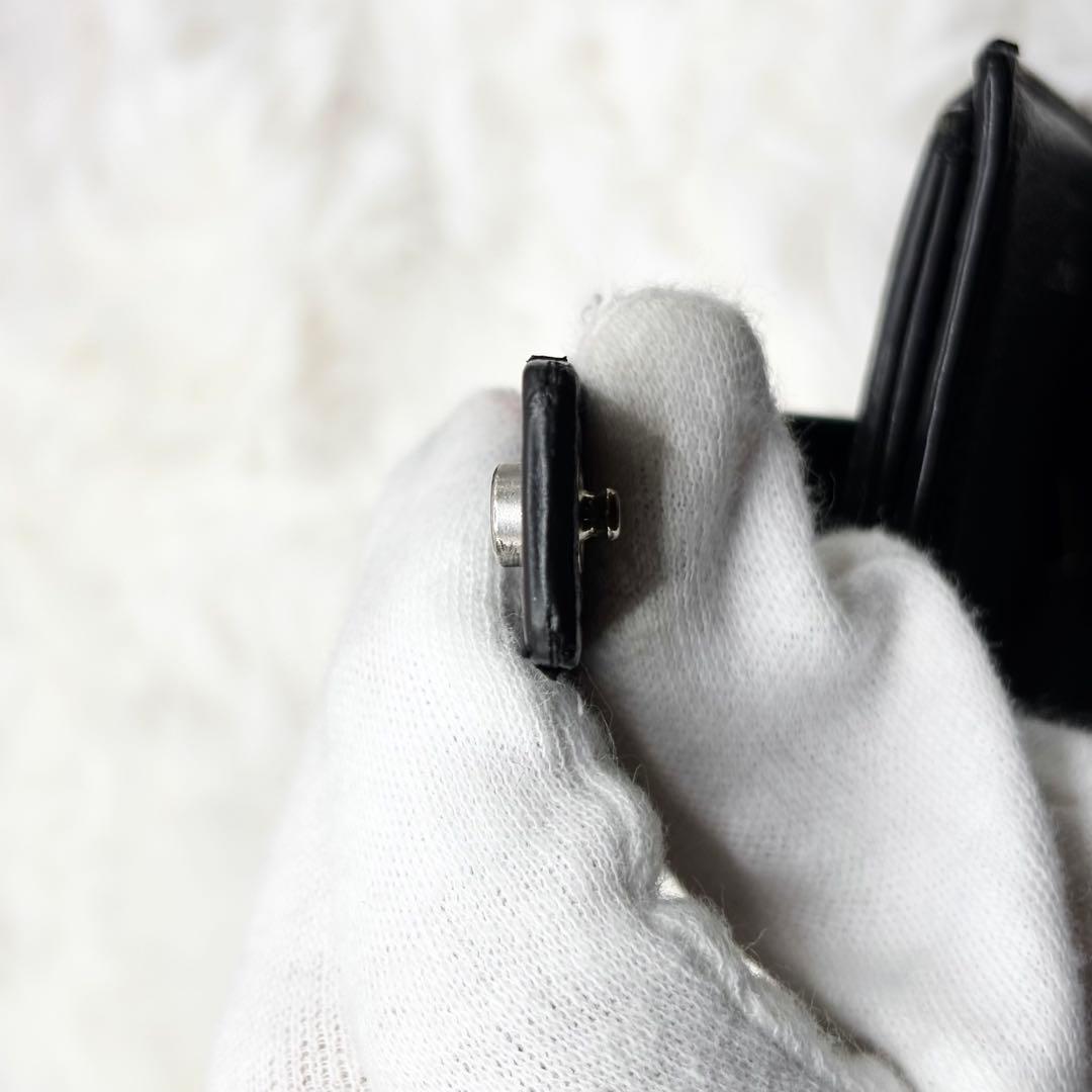 ✨美品✨SAINT LAURENTカサンドラ マネークリップ　レザー　ブラック