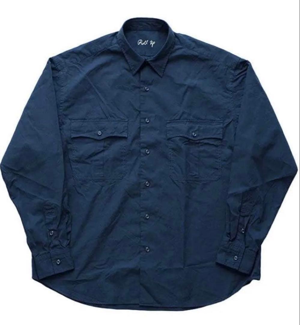 ポータークラシック　ロールアップシャツ　ネイビー　XL