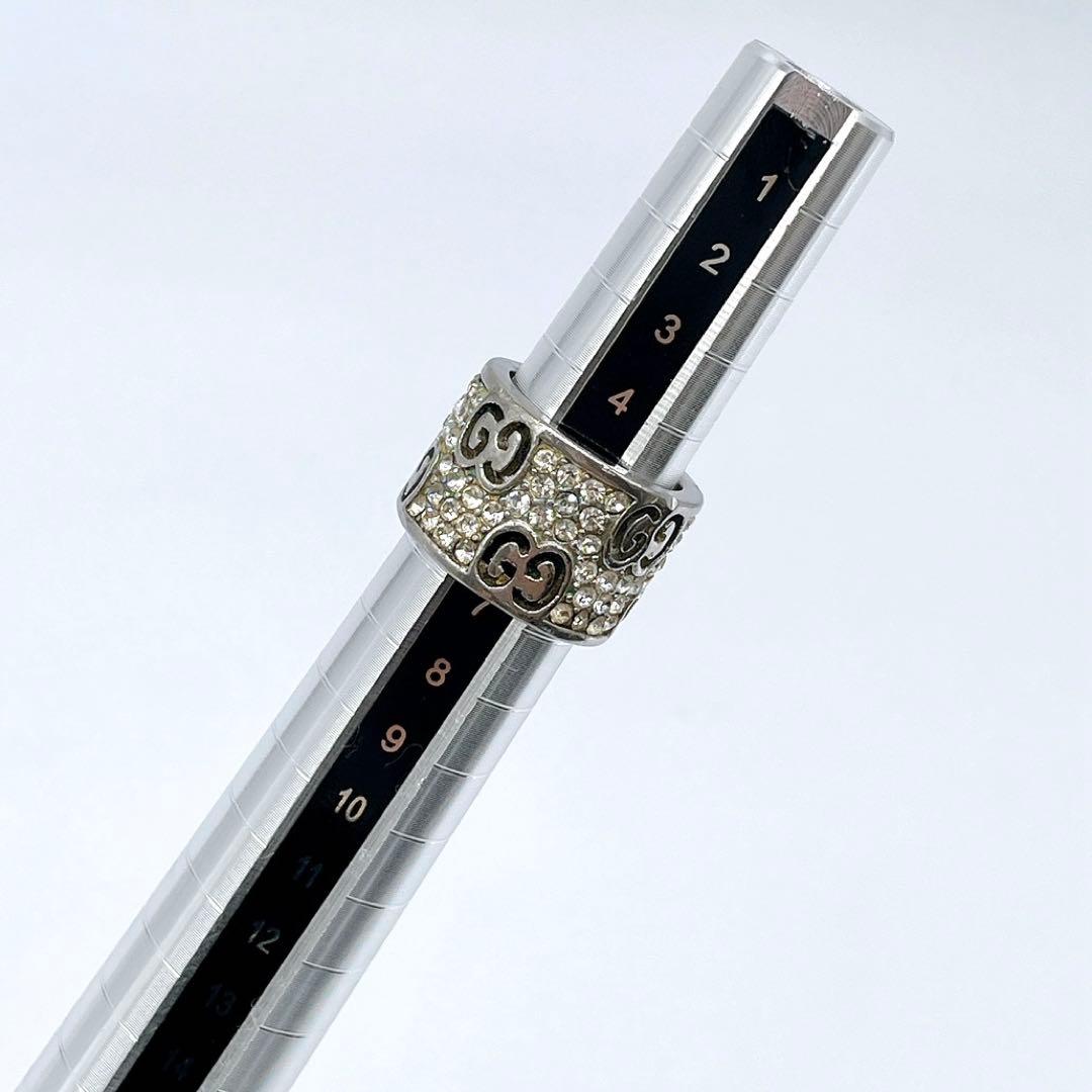 良品 GUCCI アイコンスターダスト ラインストーン リング m426