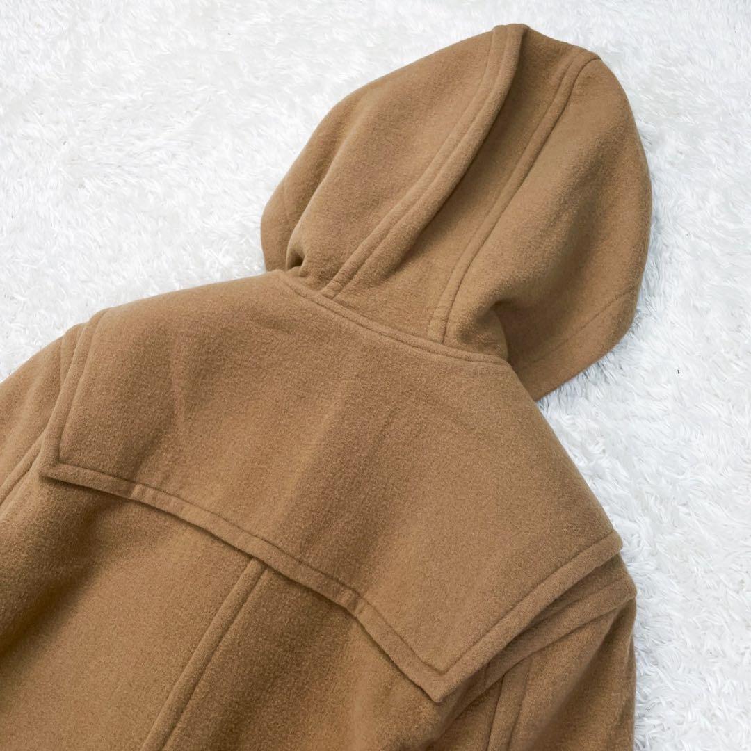 美品 バーバリーブルーレーベル ウール ダッフルコート キャメル ノバチェック