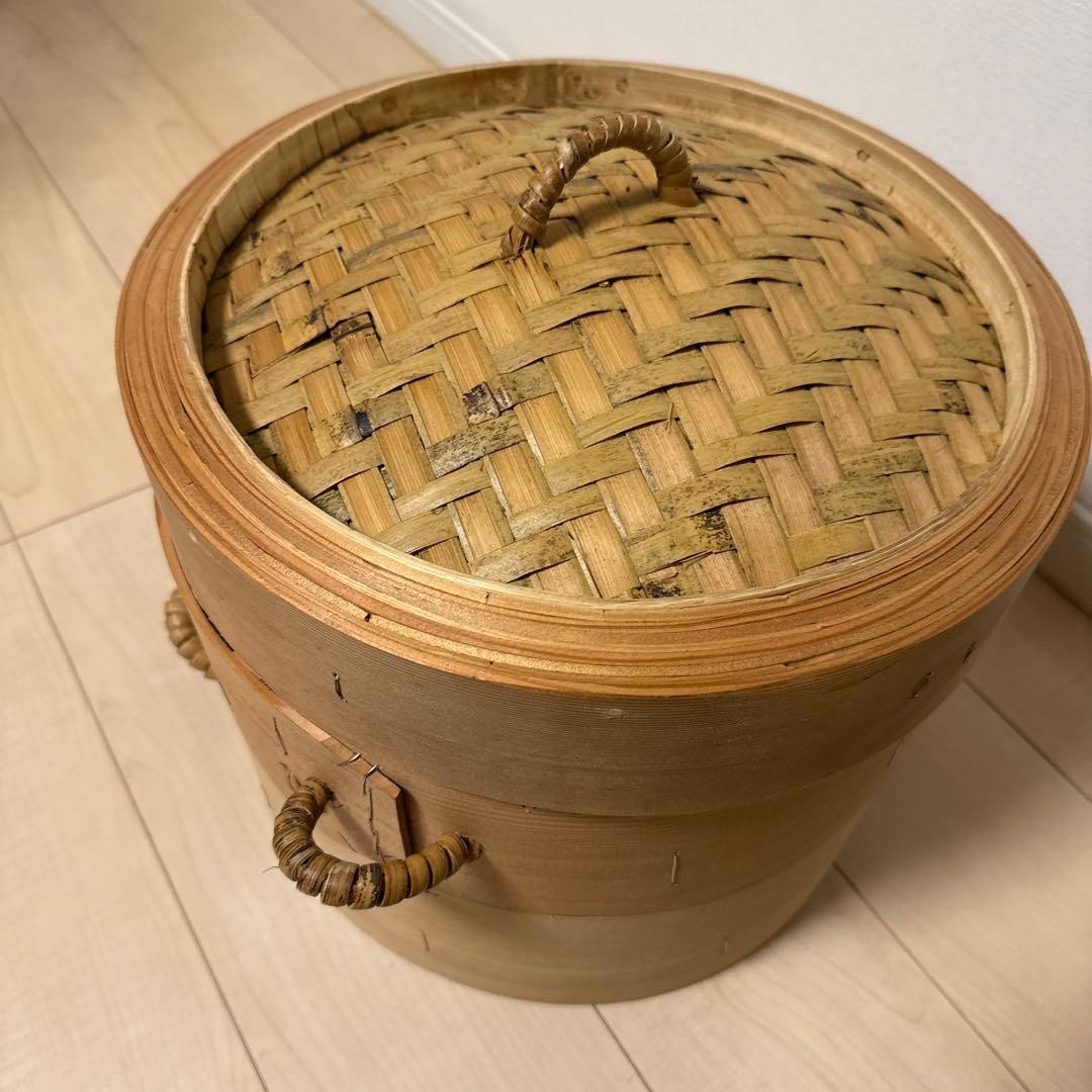 台湾国宝職人手作り　竹製 大型　蒸し器