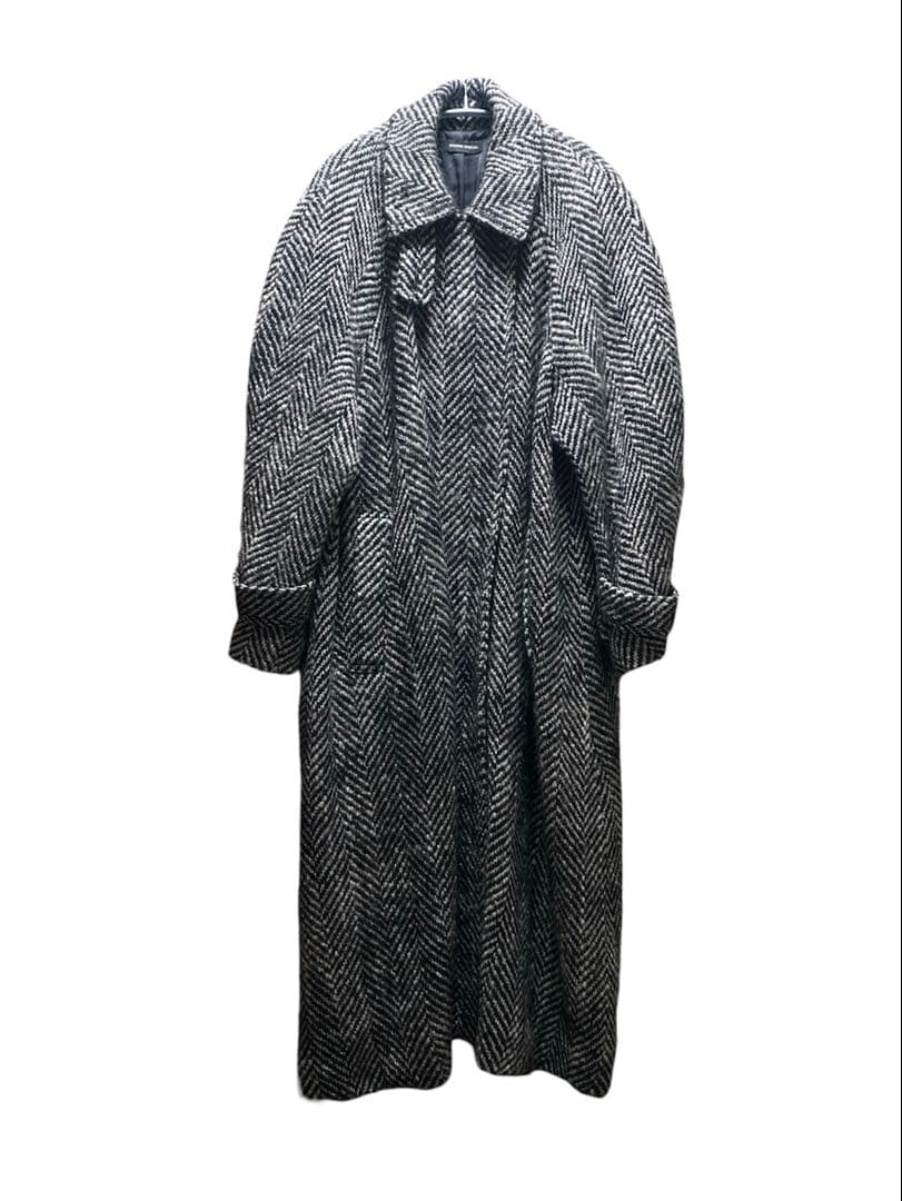 MAISON SPECIAL ミックスツイードボリュームステンカラーコート 36