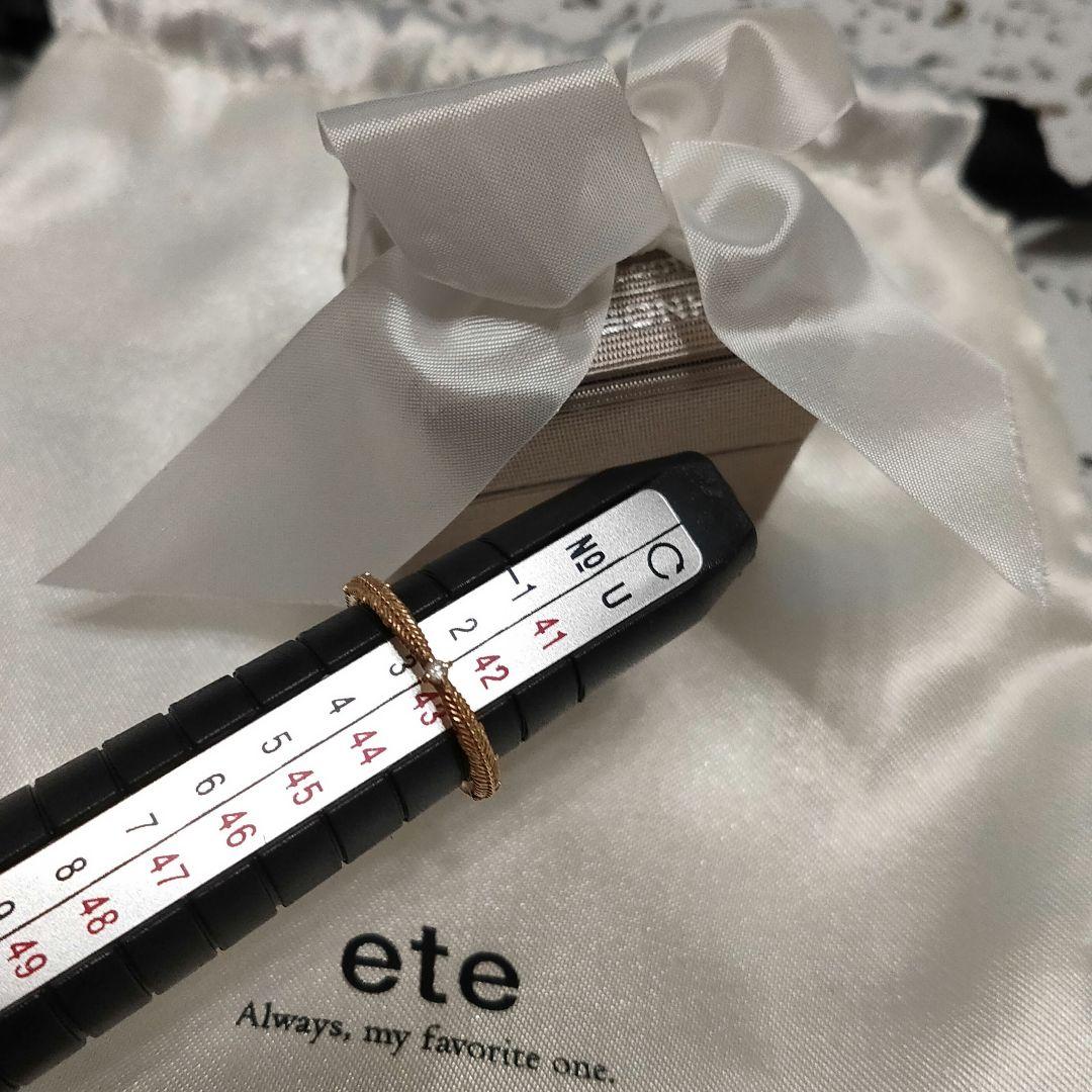 ete フェザー　ピンキーリング　K10YG　3号