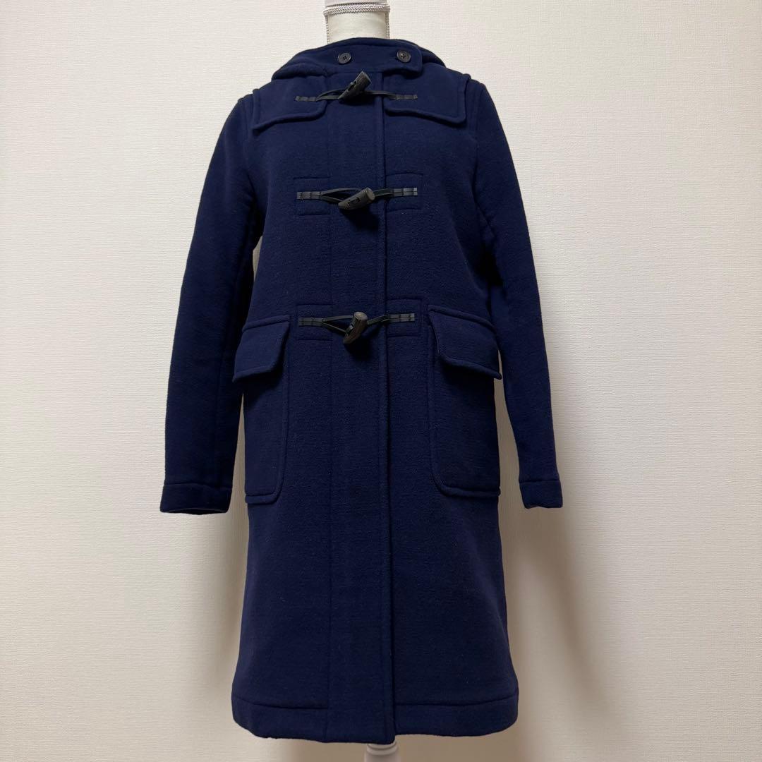 アクアスキュータム　ダッフルコート　裏地チェック　英国製　ネイビー　Mサイズ