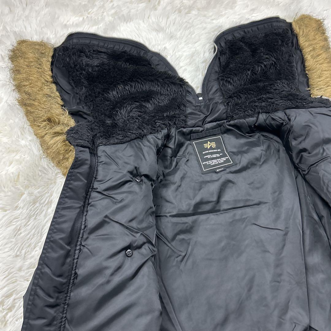 美品　アルファインダストリーズ　N-2B 黒　フライトジャケット　ブラック