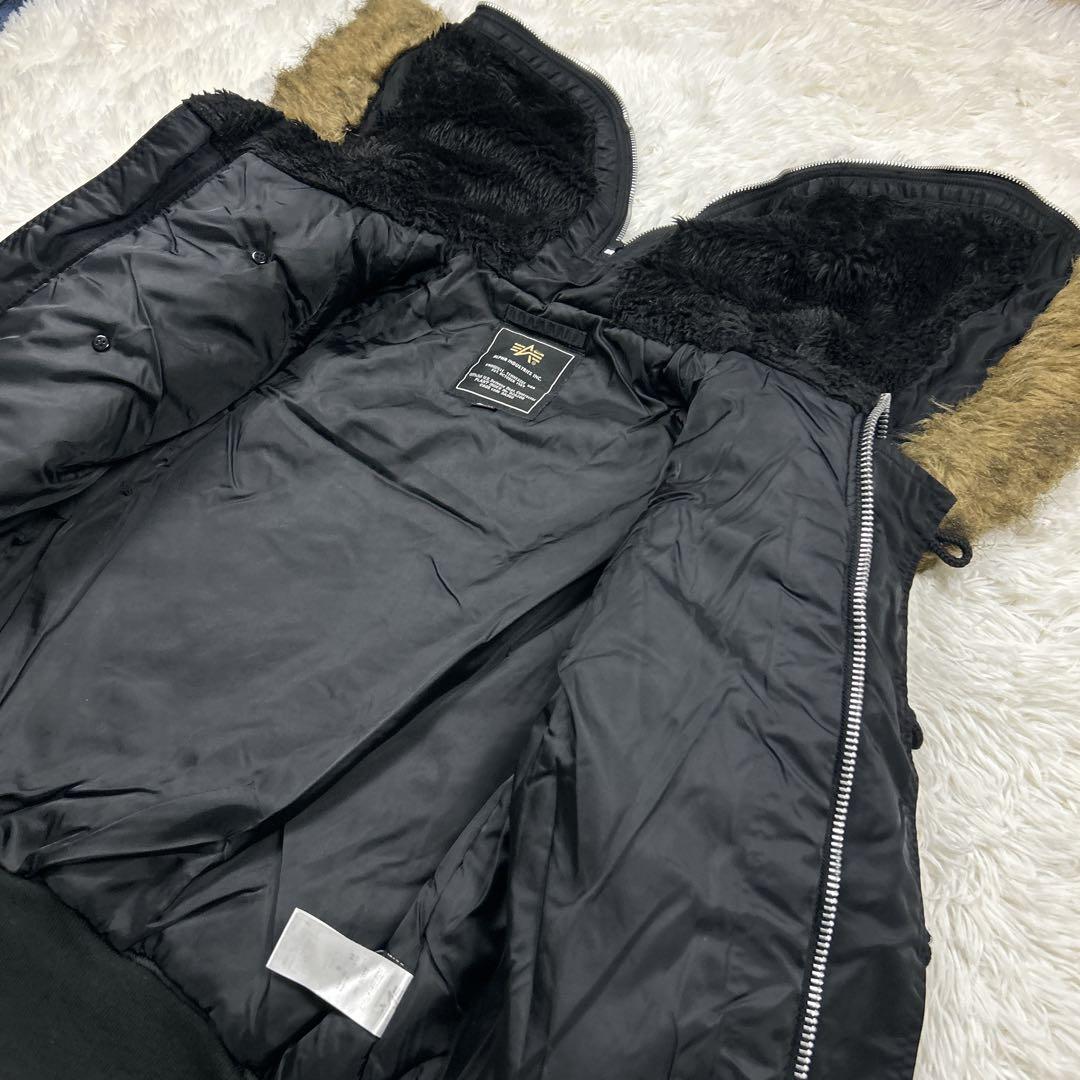 美品　アルファインダストリーズ　N-2B 黒　フライトジャケット　ブラック