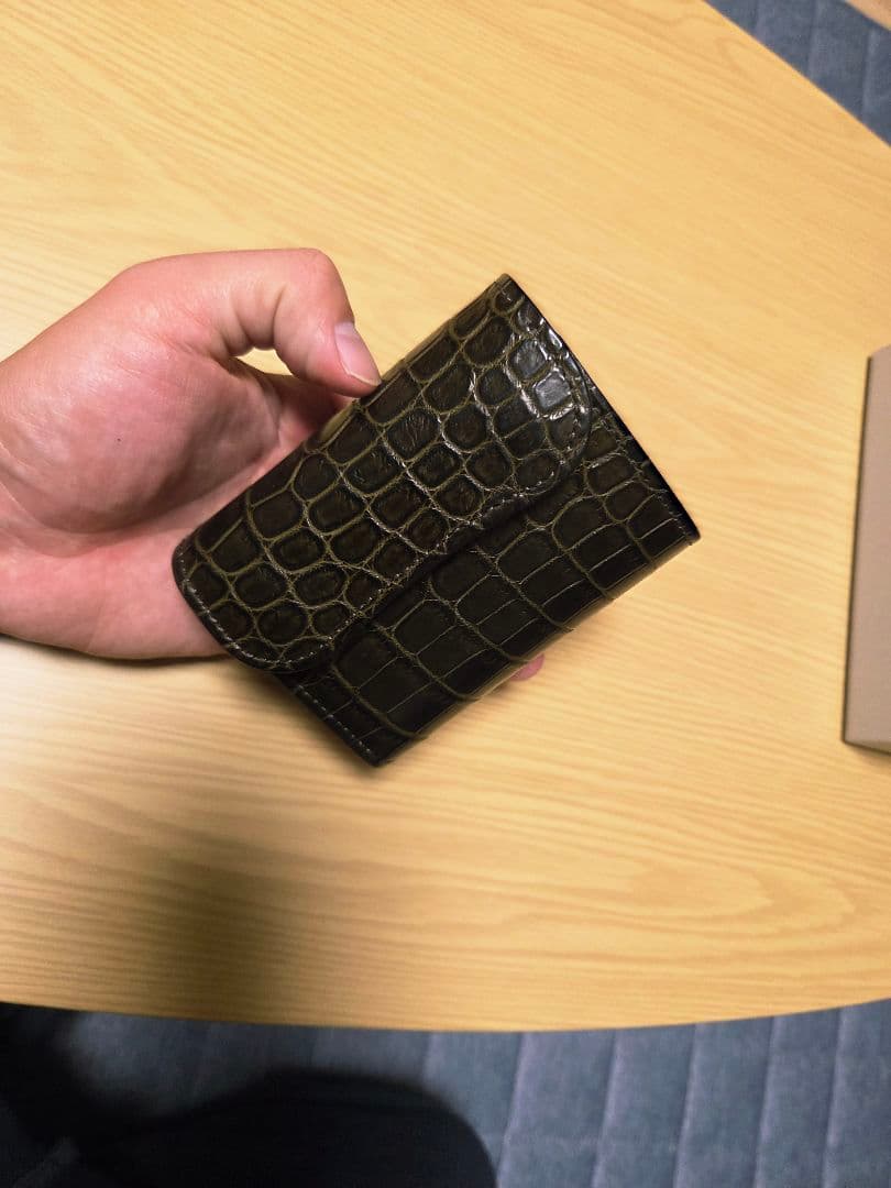 【1点物】ENO クロコ　カーキ色