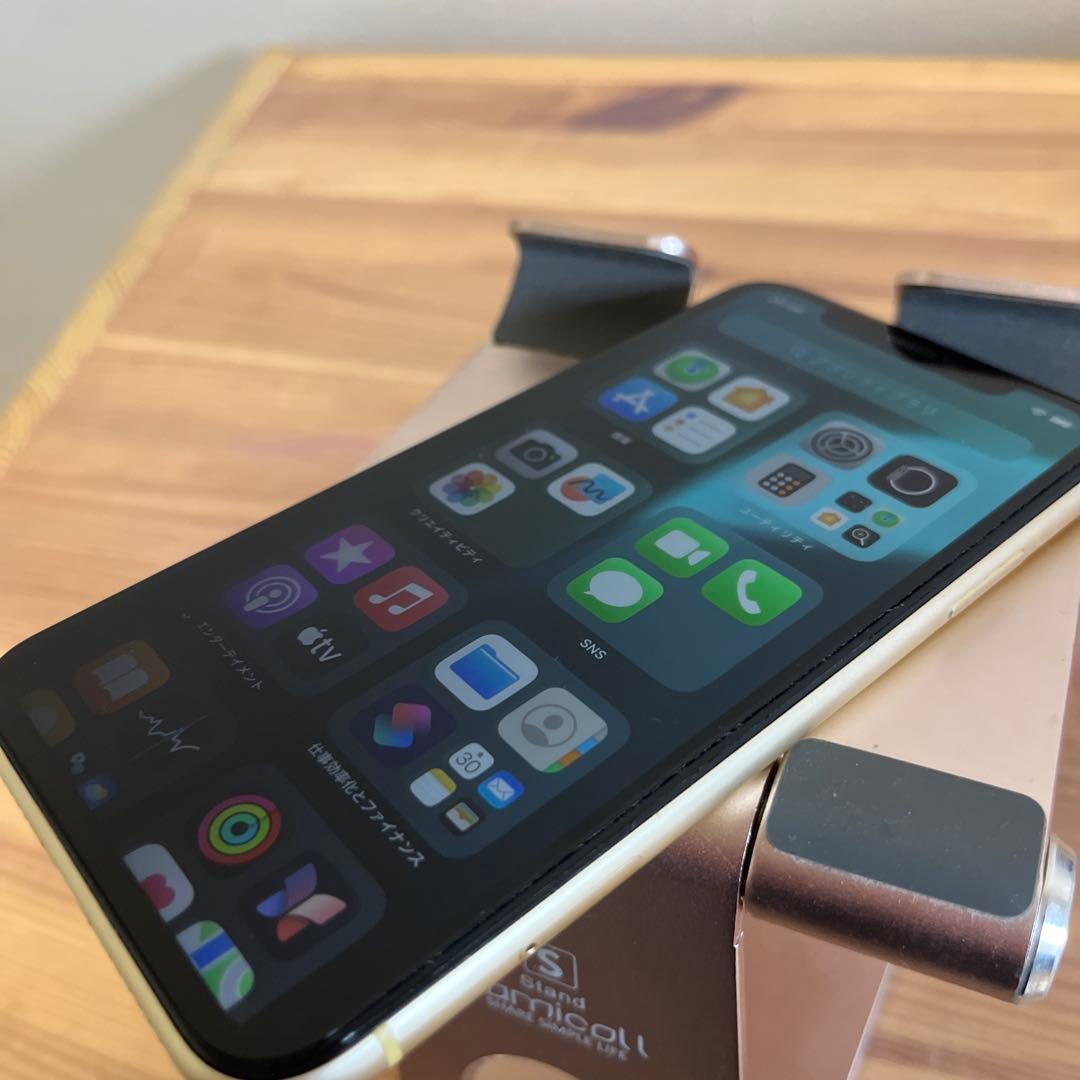 バッテリー新品100%！美品！iPhoneXR 64GB イエロー
