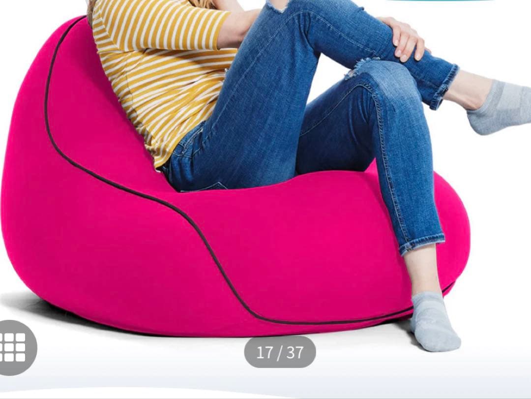 【yogibo】ラウンジャー　ピンク&アクアブルー