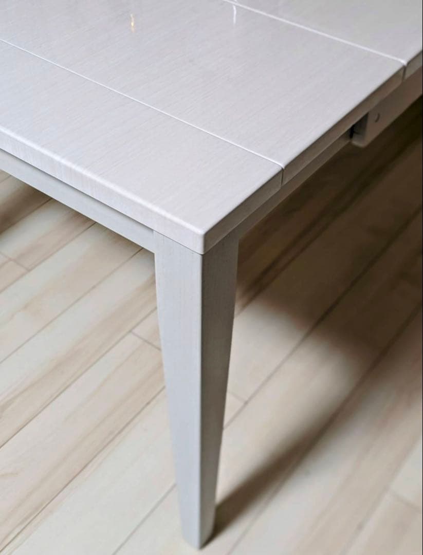 ひかり様　伸長式ダイニングテーブルのみ　白130-180cm