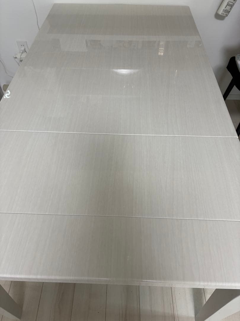 ひかり様　伸長式ダイニングテーブルのみ　白130-180cm