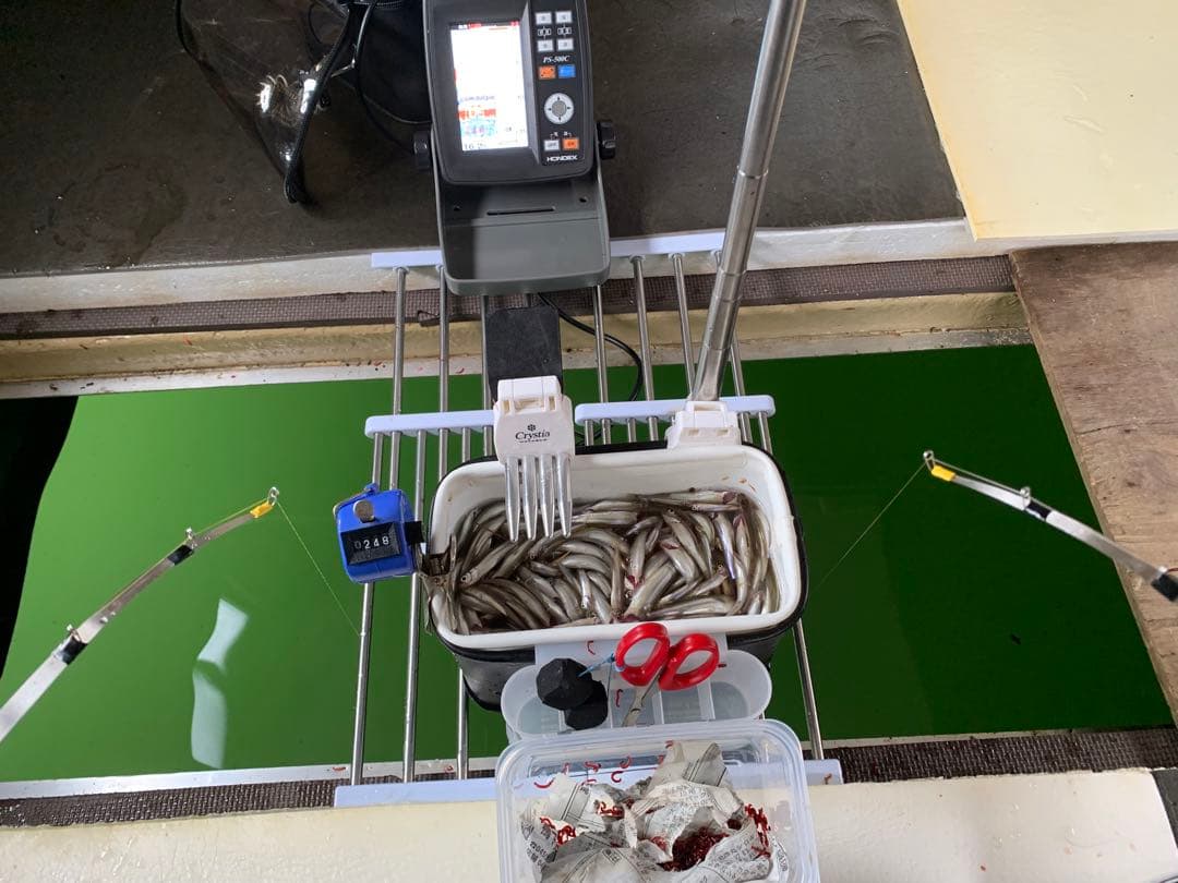 ワカサギステンレス穂先　右手用 左手用2セット　全長約225ミリ