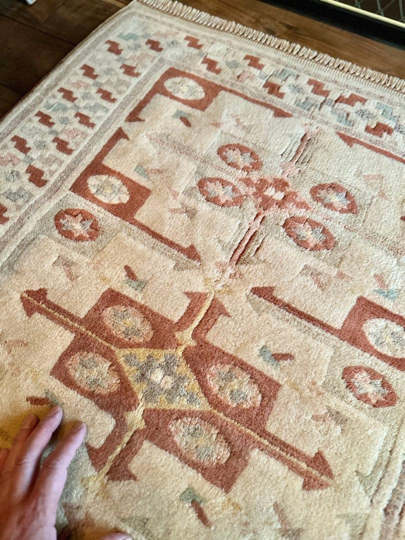 トライバルラグ　ヴィンテージラグ　コーカサス　アゼルバイジャン　クルド族　美品