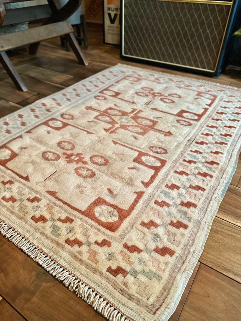 トライバルラグ　ヴィンテージラグ　コーカサス　アゼルバイジャン　クルド族　美品