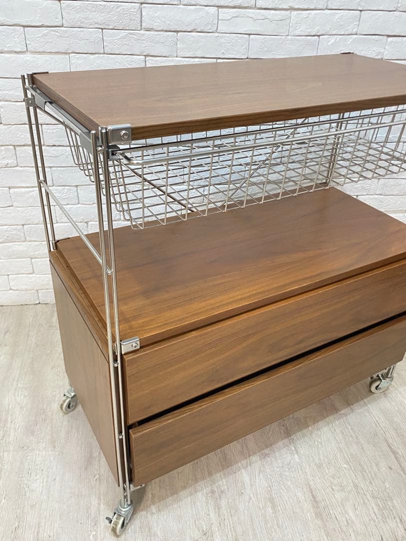 【東京都23区配送無料】無印　スチール　ユニットシェルフ　ウォルナット　棚　収納