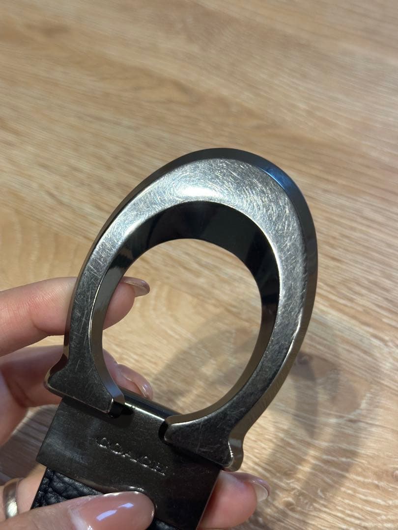 COACH メンズベルト 本革 ブラック