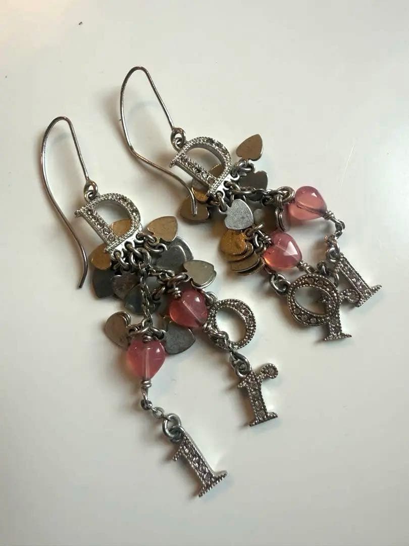 【中古】*⭐︎Christian Dior ディオール ピアス ロゴ ハート⭐︎*