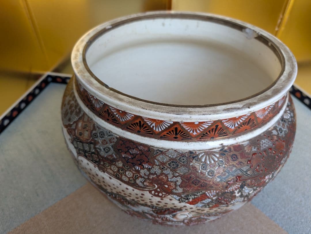 古美術　金魚鉢　水鉢　火鉢　睡蓮鉢 メダカ鉢 大型　薩摩